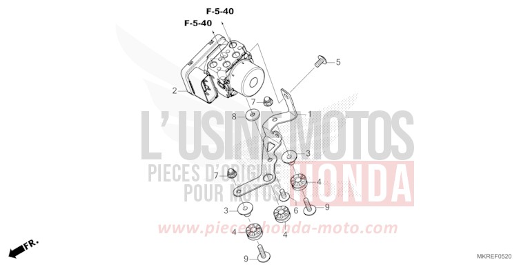 ABS-MODULATOR von CBR1000RR SP SP1 SP2 MAT PEARL MORION BLACK (NHC33) von 2024